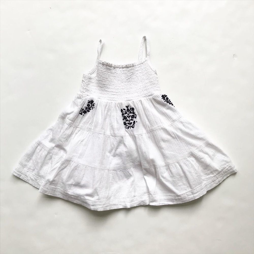 Carters guazy smocked embroidered dress EUC 24m